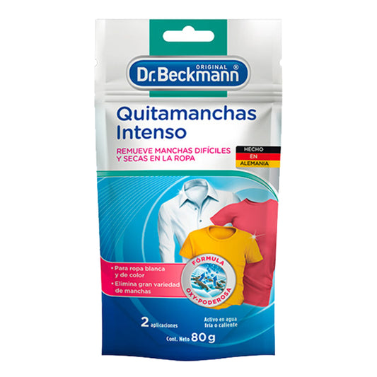 QUITAMANCHAS MULTIPODER BLANCOS Y COLORES EN POLVO DR. BECKMANN 80 GR