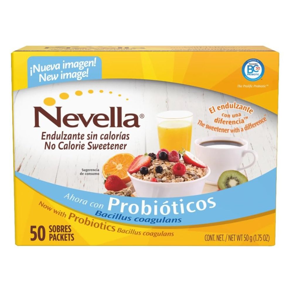 ENDULZANTE CON PROBIOTICOS NEVELLA 50 SOBRES