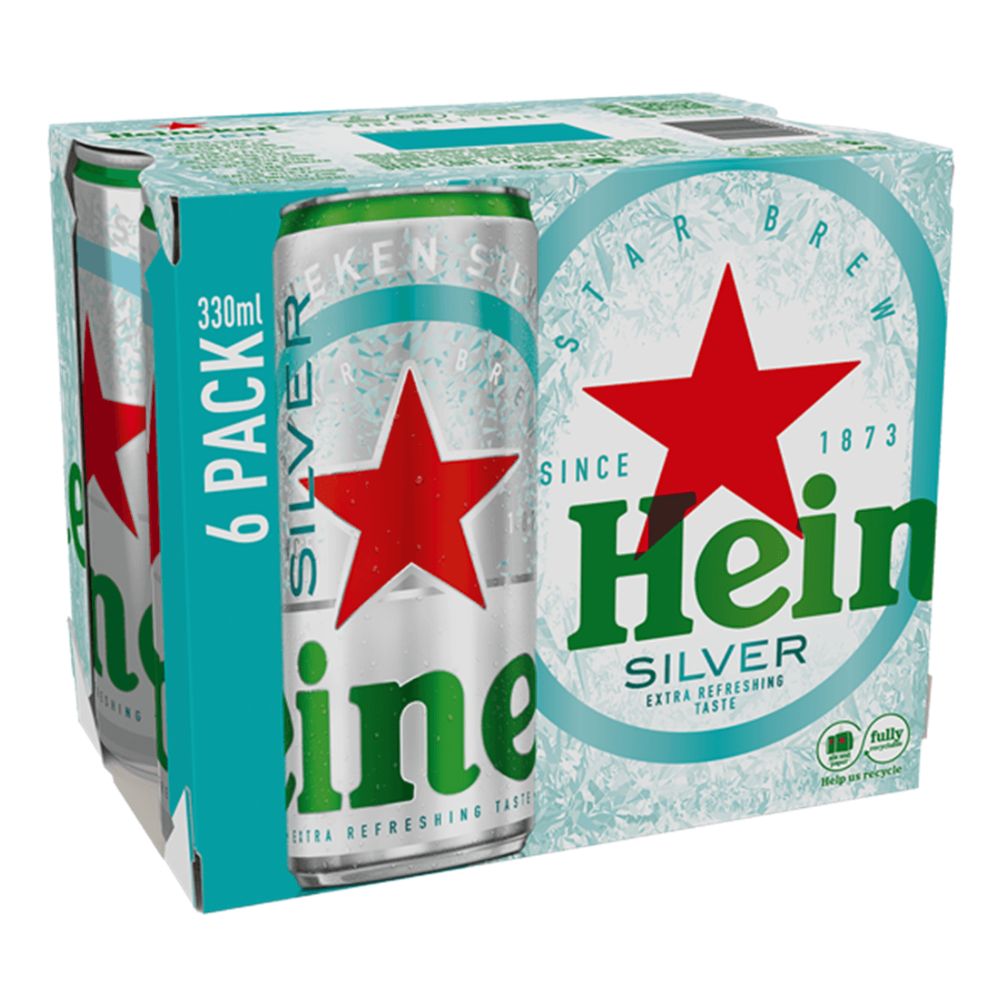 CERVEZA HEINEKEN SILVER LATA 6 PACK