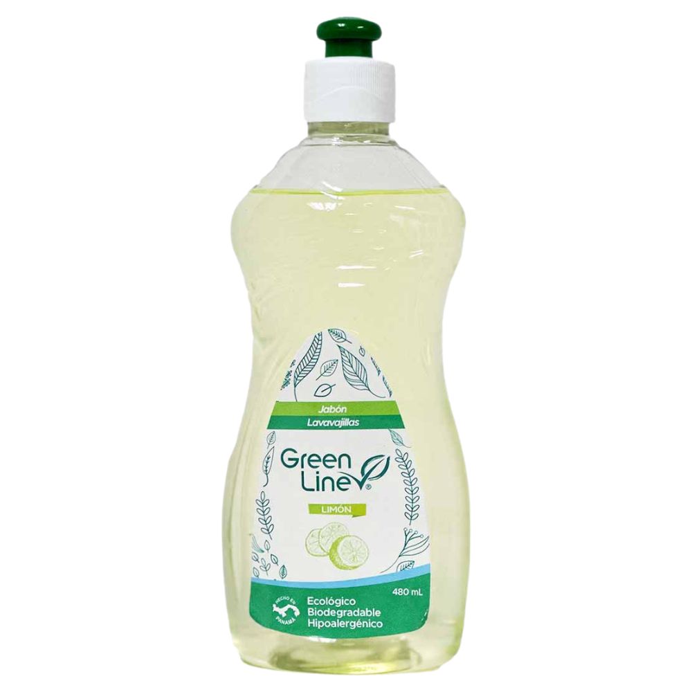 JABON LIQUIDO LAVAVAJILLAS GREEN LINE 480 ML