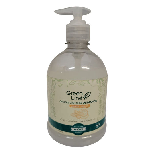 JABON LIQUIDO DE MANOS MENTA Y MELON GREEN LINE 480 ML