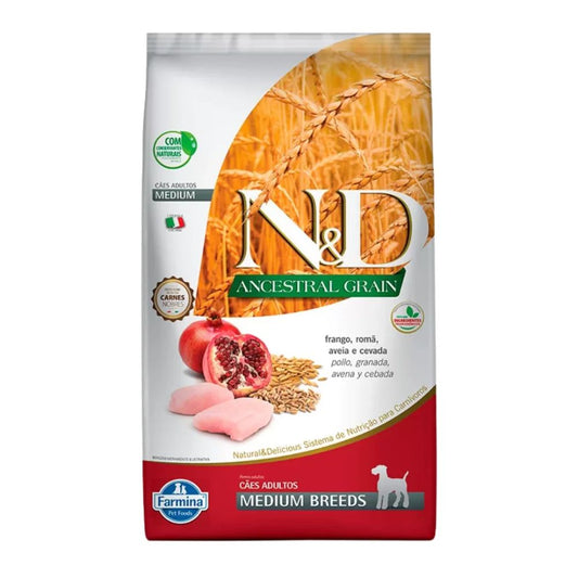 COMIDA PARA PERRO ADULTO MEDIANO SABOR POLLO N&D 2.5 KG