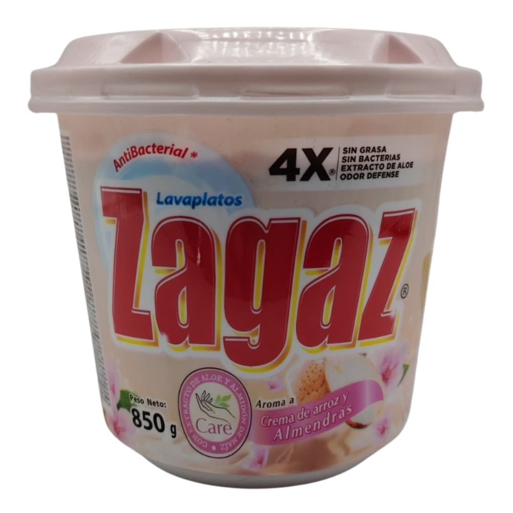 JABON LAVAPLATOS CREMA DE ARROZ Y ALMENDRA ZAGAZ 850 GR