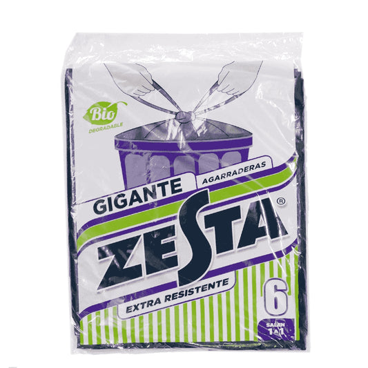 BOLSAS DE BASURA GIGANTES  32" X 40" ZESTA 6 UND