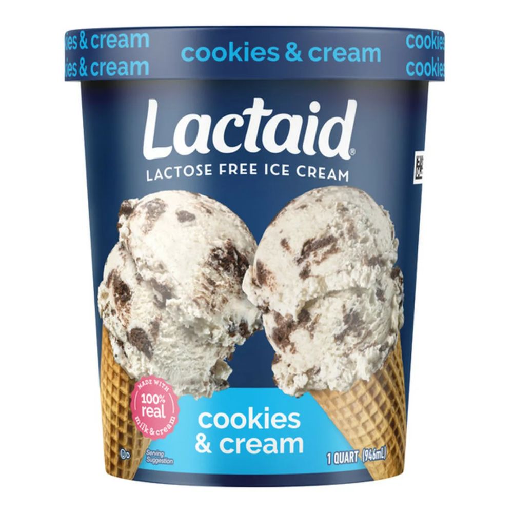HELADO COOKIES & CREAM LACTAID 946 ML