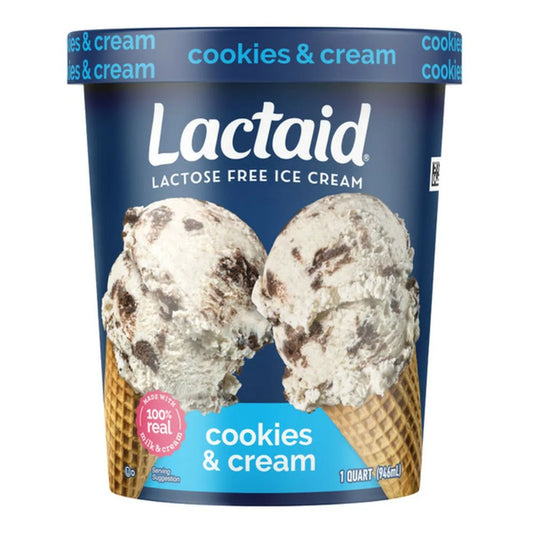 HELADO COOKIES & CREAM LACTAID 946 ML