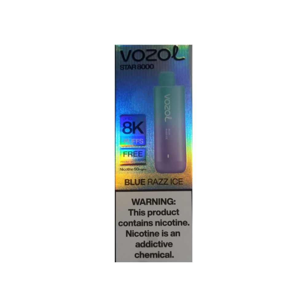 VAPE VOSOL STAR BLUE RAZZ ICE 8000 PUFFS