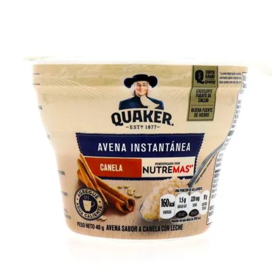 AVENA CANELA INSTANTÁNEA EN VASO QUAKER 45 GR