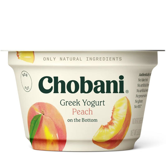 YOGURT CHOBANI PEACH NON FAT 150 GR
