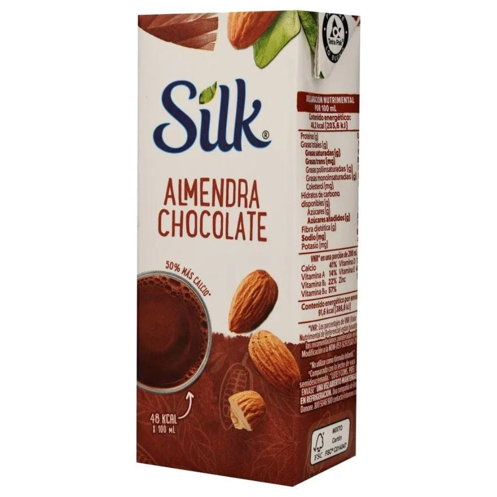LECHE PURE ALMOND DARK CHOCOLATE SILK 8 OZ