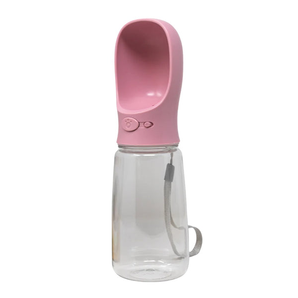 DISPENSADOR DE AGUA PORTÁTIL PARA MASCOTAS COLOR ROSADO 1 UND