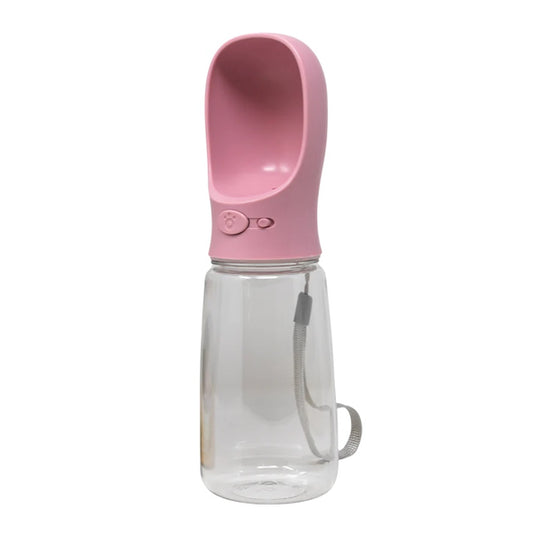 DISPENSADOR DE AGUA PORTÁTIL PARA MASCOTAS COLOR ROSADO 1 UND