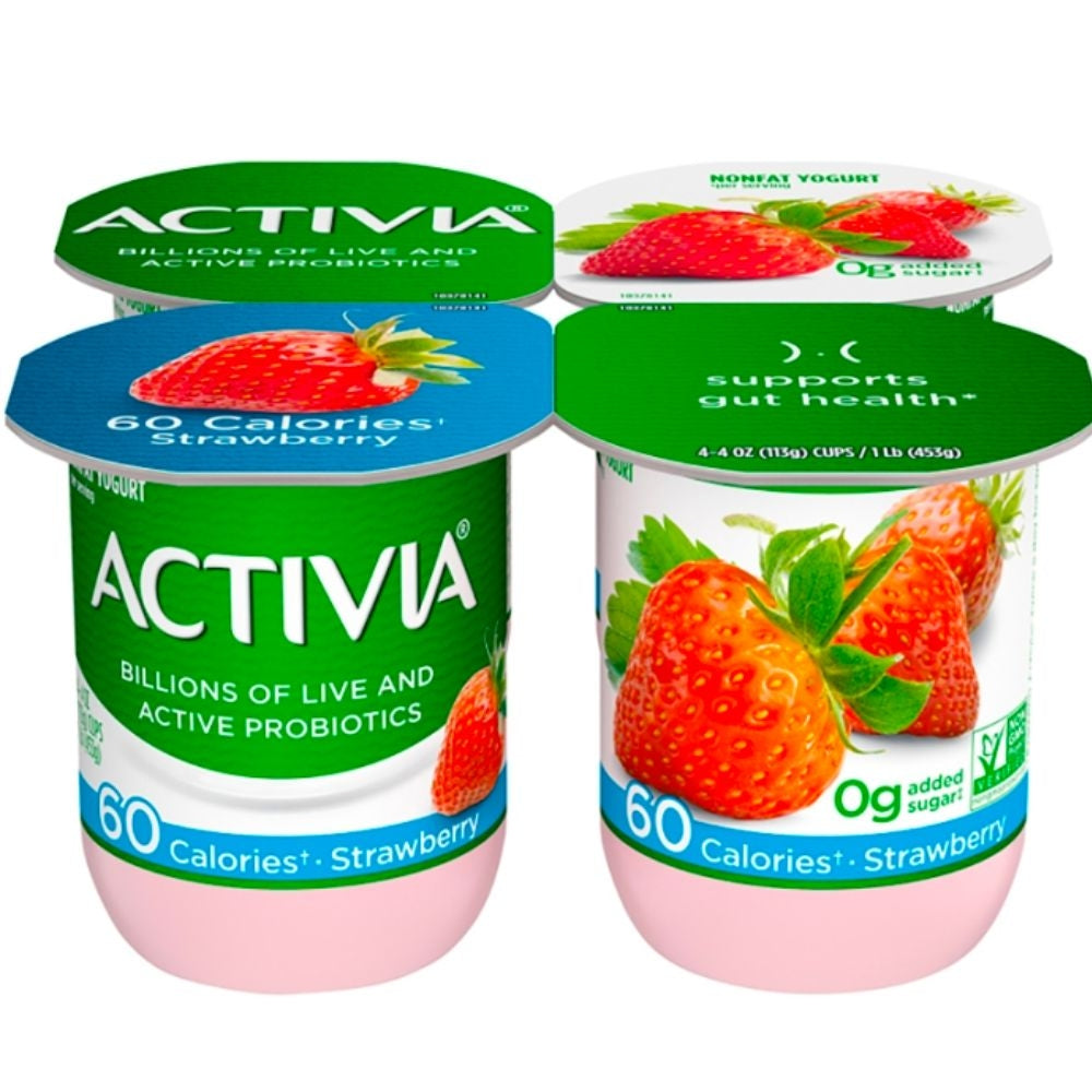 YOGURT DE FRESA LIGHT ACTIVIA 16 OZ 4 PACK