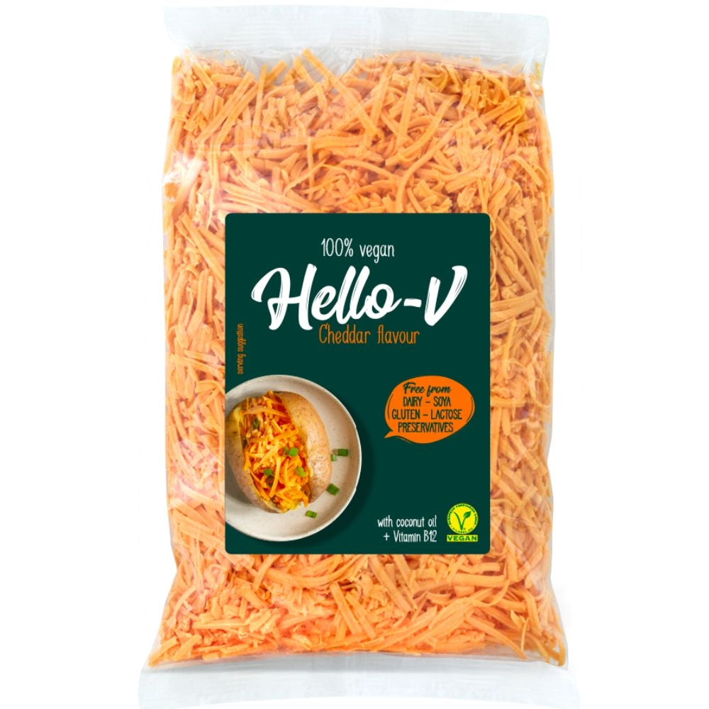 QUESO CHEDDAR VEGANO RALLADO HELLO-V 200 GR