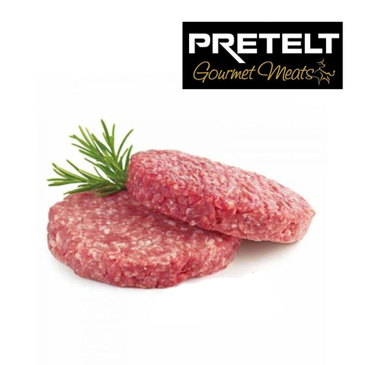 HAMBURGUESA DE RES IMPORTADA PRETELT 4 UNIDADES 7 OZ