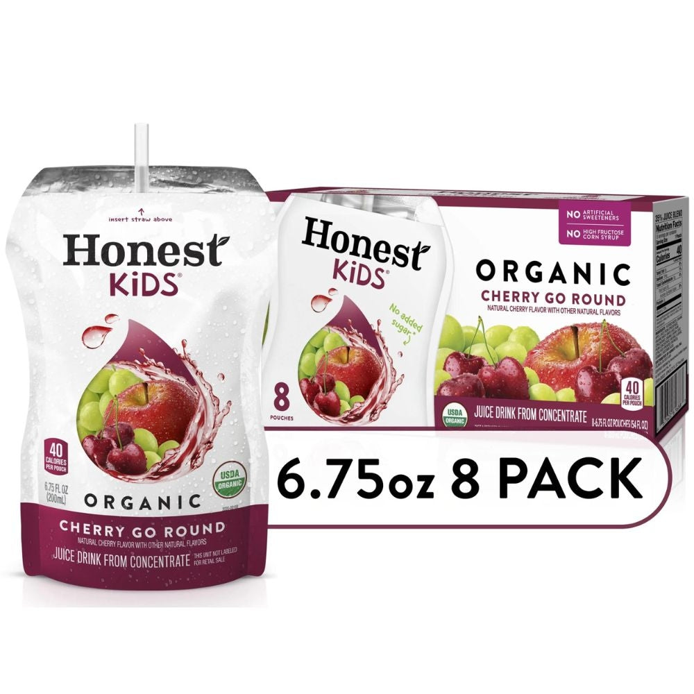 JUGOS ORGANICOS CEREZAS GO ROUND HONEST KIDS 8 PACK