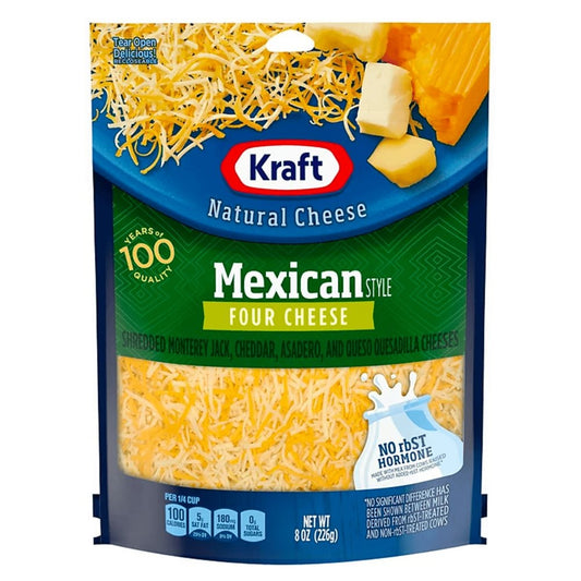 QUESO MEXICAN FOUR CHEESE SHREDDED KRAFT 7 OZ