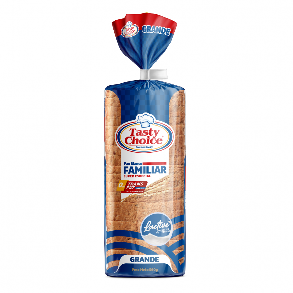 PAN DE MOLDE TASTY CHOICE BLANCO FAMILIAR 560 G