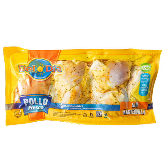 MUSLO DE POLLO AJO Y MANTEQUILLA DEL DIA