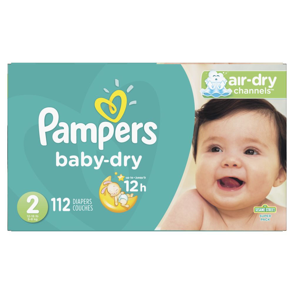 PAÑALES PAMPERS BABY DRY TALLA 2 - 112 UND