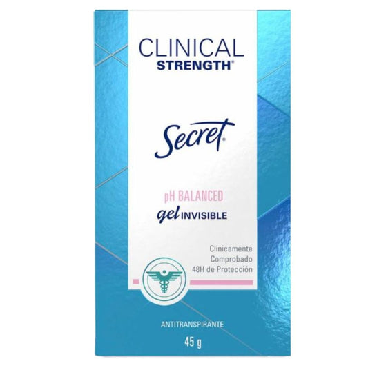 DESODORANTE GEL INVISIBLE PH BALANCEADO SECRET 45 GR