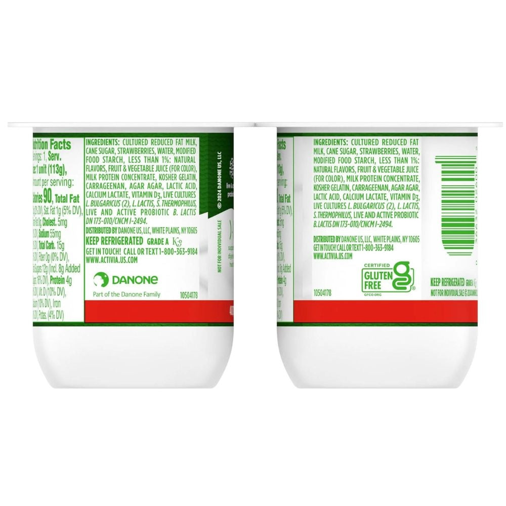 YOGURT DE FRESA ACTIVIA 16 OZ 4 PACK