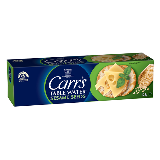 GALLETAS CARRS TABLE WATER CRACKERS BAKED WITH TOASTED SESAME SEEDS 125 GR