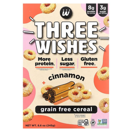 CEREAL THREE WISHES CINNAMON 245 GR