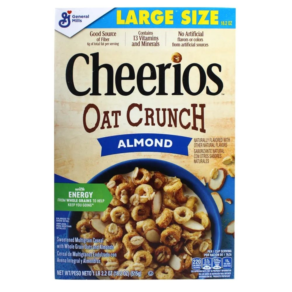 CEREAL DE AVENA Y ALMENDRAS CRUNCH CHEERIOS 515 GR