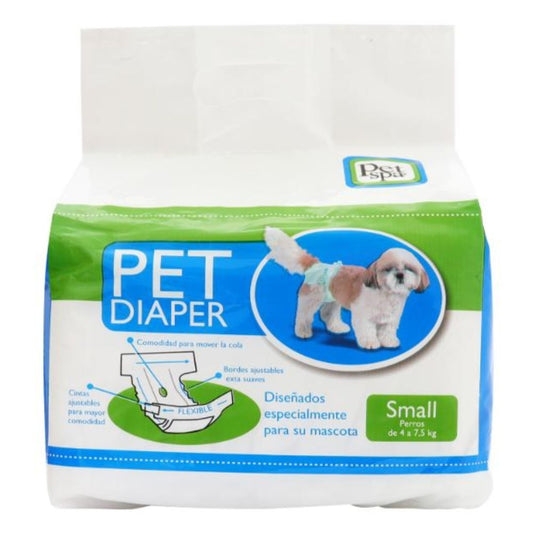 PAÑAL PARA PERRO PET DIAPER TALLA S 10 UND