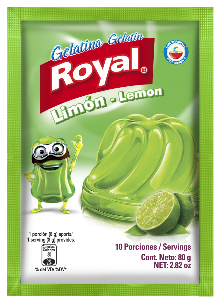 GELATINA ROYAL LIMON 80 G