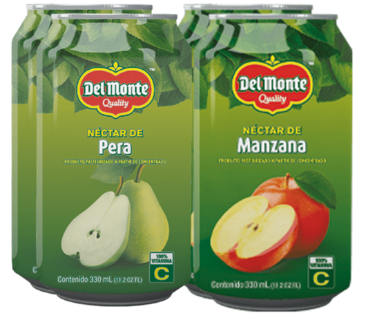NECTAR DEL MONTE 4 PACK SURTIDO LATA 330 ML