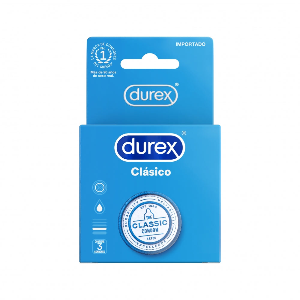 PRESERVATIVO DUREX CLASICO 3 UNIDADES