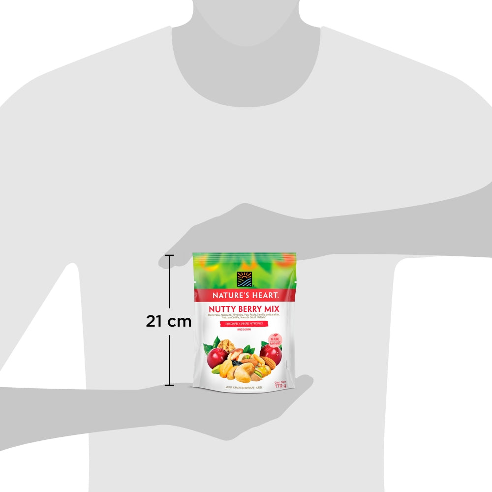 SNACKS NATURE'S HEART MEZCLA NUTTY BERRY 170G