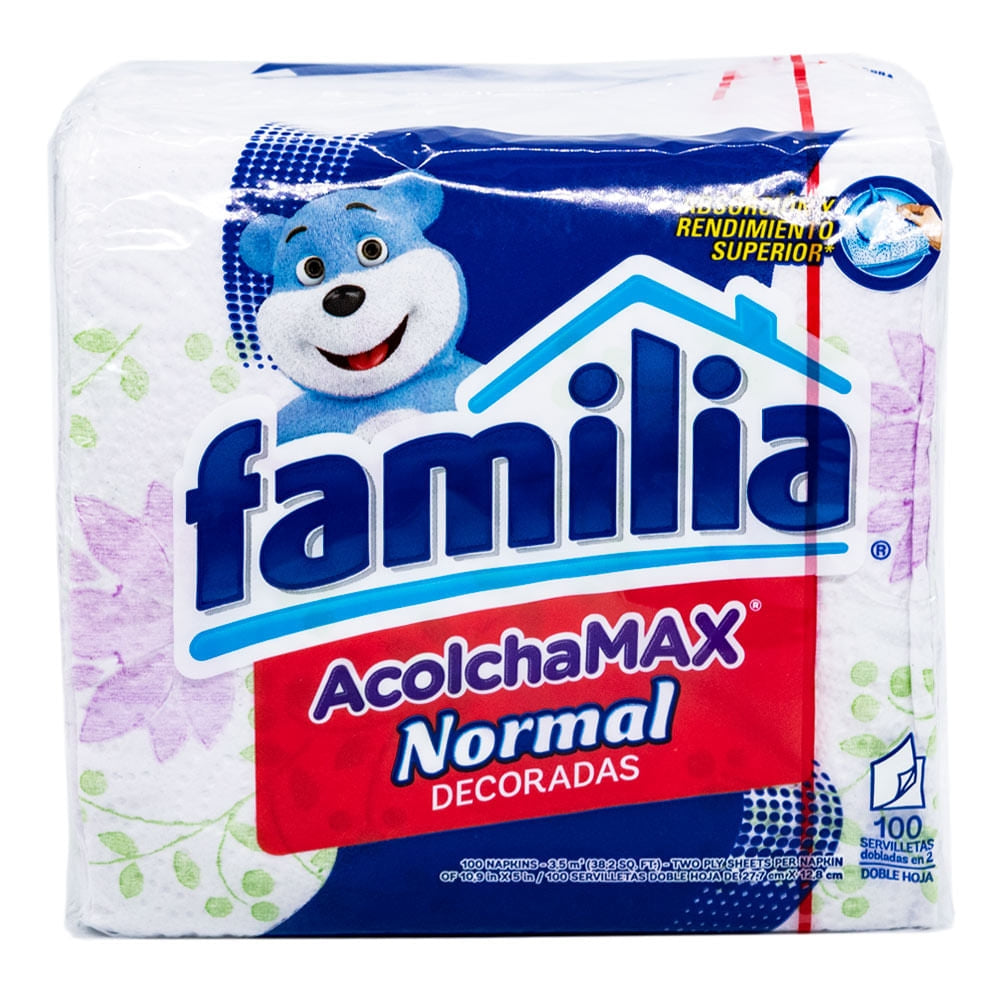 SERVILLETAS FAMILIA DECORADAS 100 UNIDADES