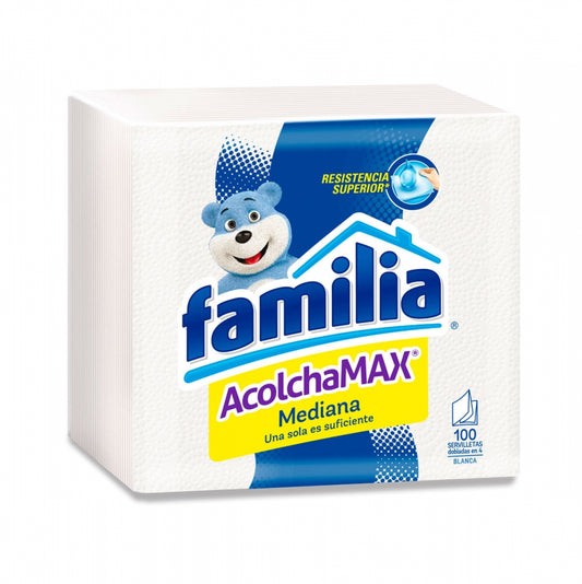 SERVILLETAS FAMILIA MEDIANAS 100 UNIDADES