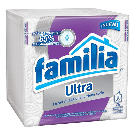 SERVILLETAS FAMILIA ULTRA 100 UNIDADES