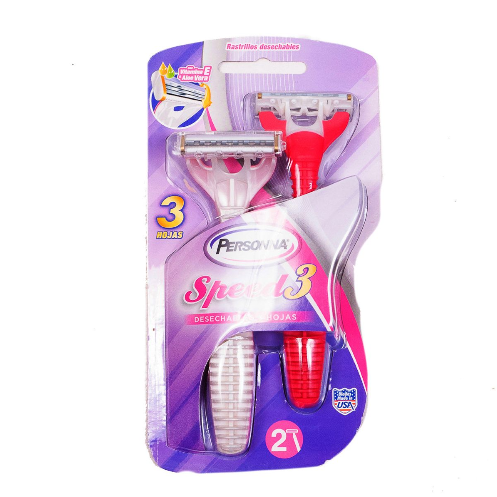 Afeitadora Speed 3 Hojas Mujer 2 Unidades