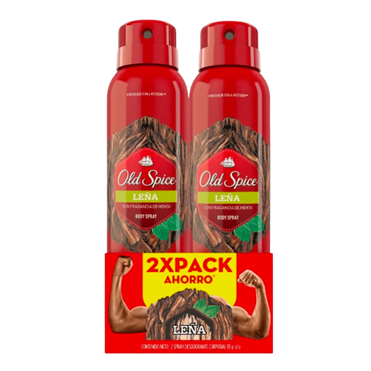 DESODORANTE OLD SPICE DEO SPRAY LEÑA 2 PACK 96 GR