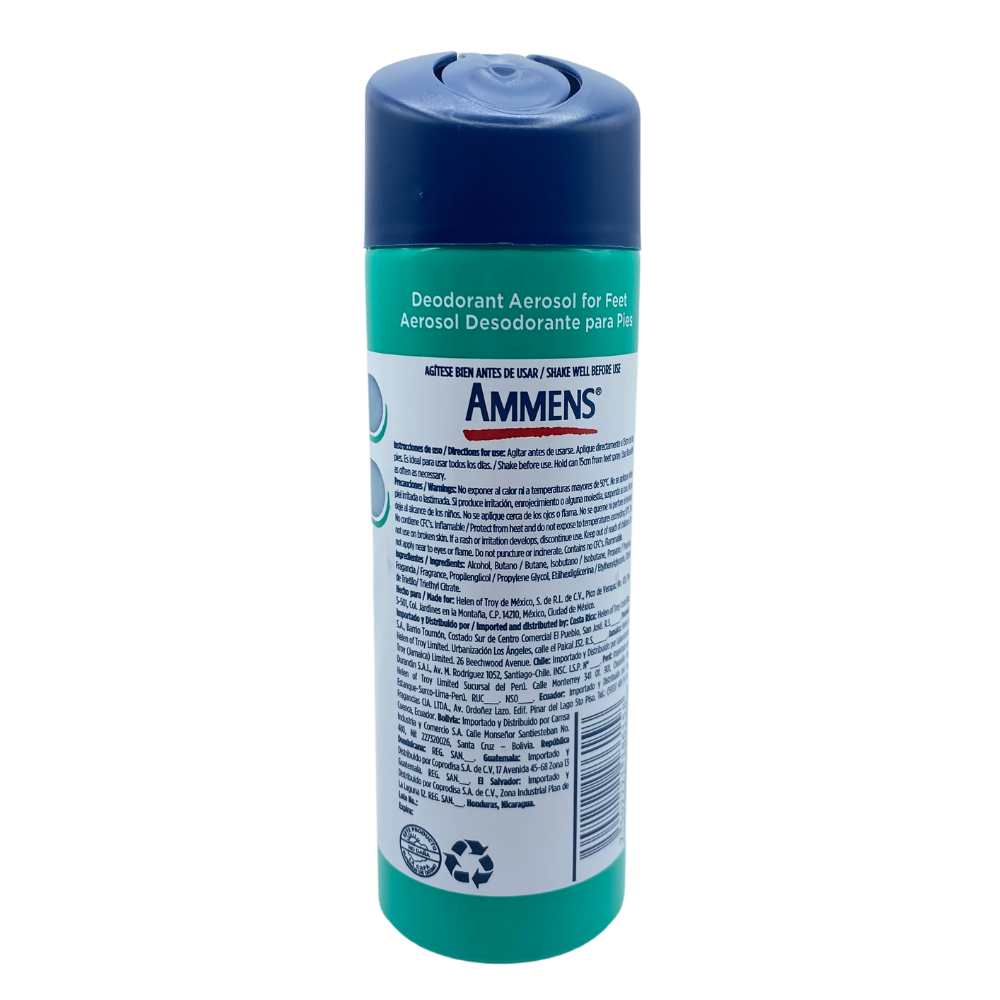 DESODORANTE PARA PIES EN AEROSOL FRESCO ROCIO AMMEN 150 ML