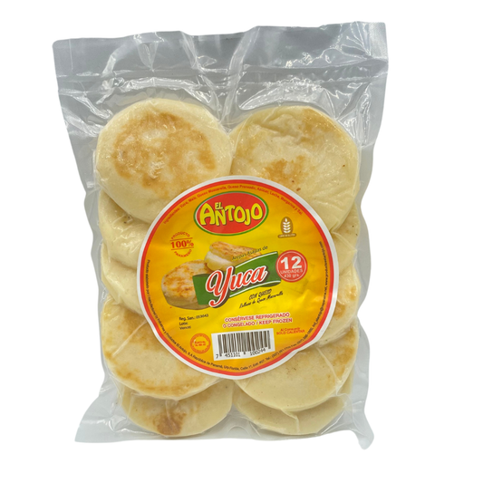 AREPAS DE YUCA MOZZARELLA EL ANTOJO 12 UND 430 GR