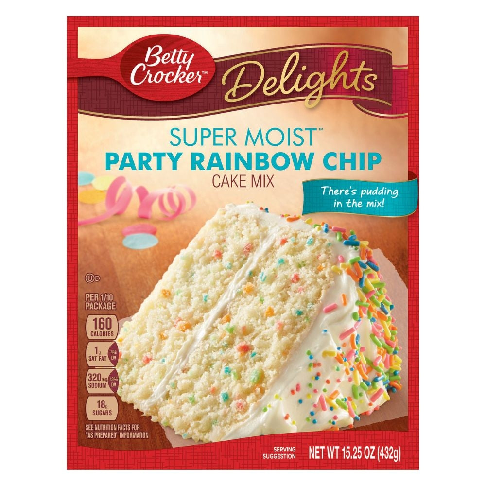 BETTTY CROCKER HARINA DE PASTEL RAINBOW CHIP