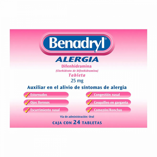BENADRYL ULTRA 25 MG  CAJA DE 24 TABLETAS