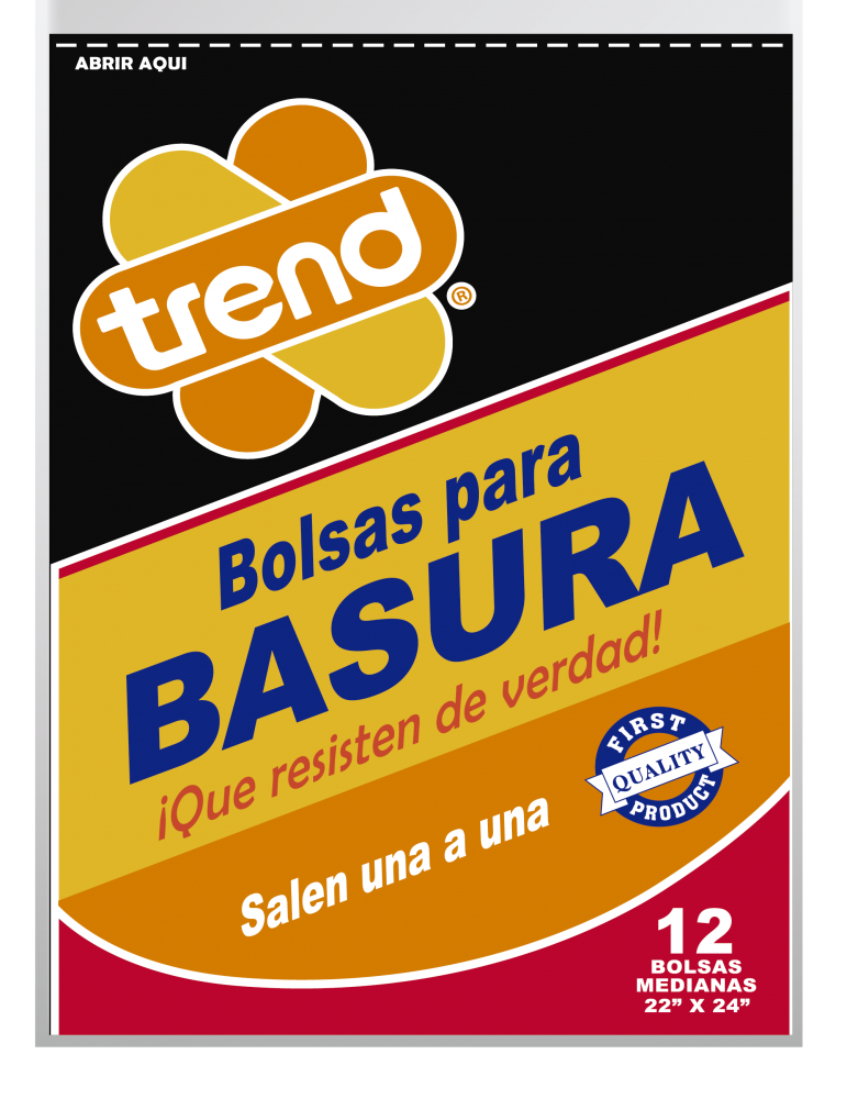 BOLSA DE BASURA TREND 22X24 12 UNIDADES