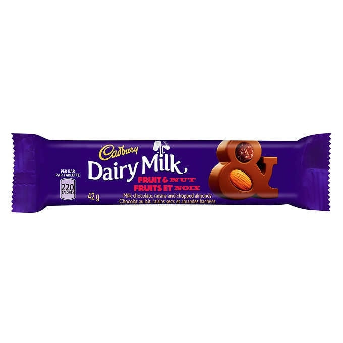CHOCOLATE CADBURY DAIRY MILK FRUIT & NUT 38 GR