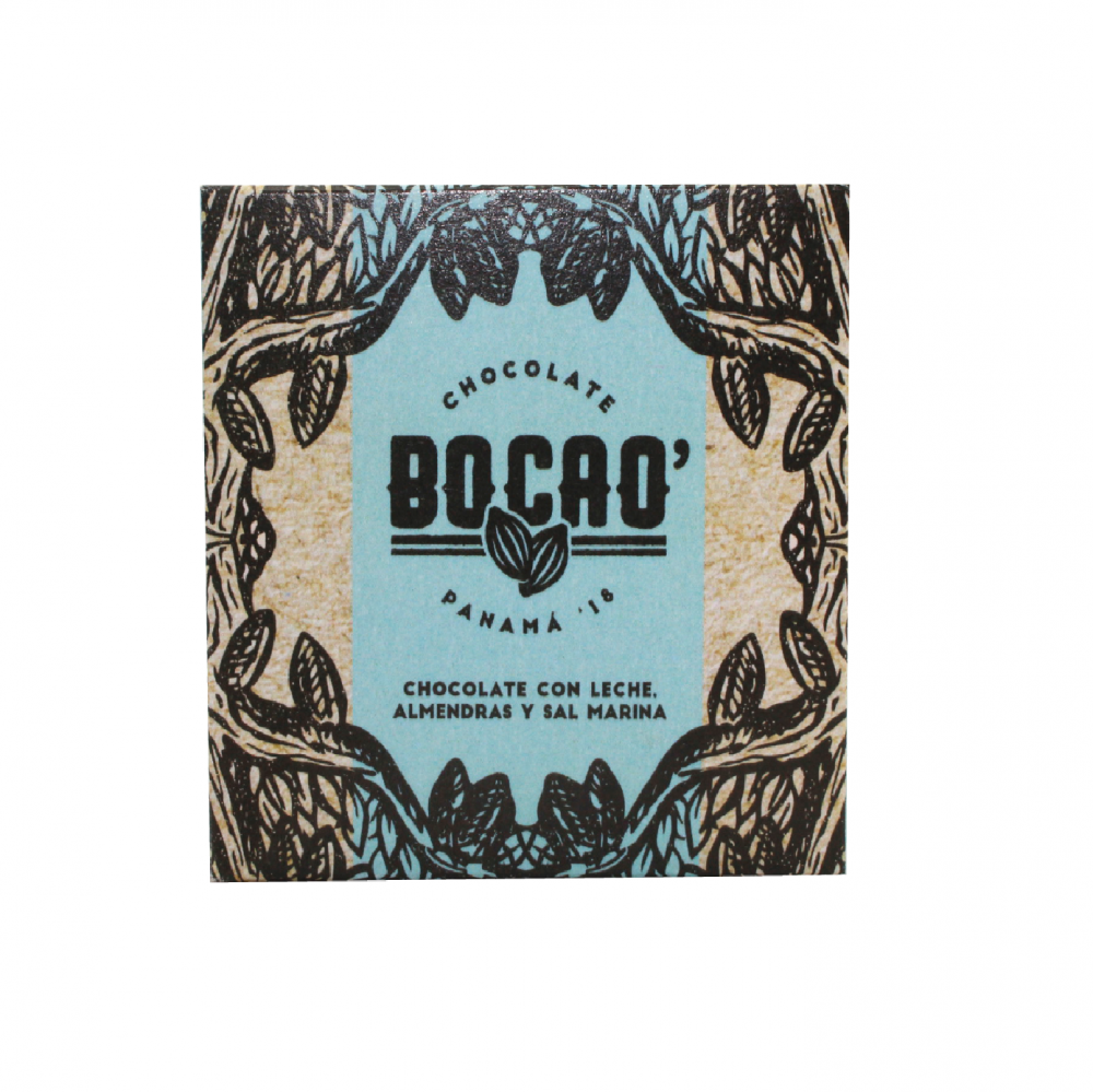 CHOCOLATE BOCAO DE LECHE CON ALMENDRAS Y SAL - 50 GR