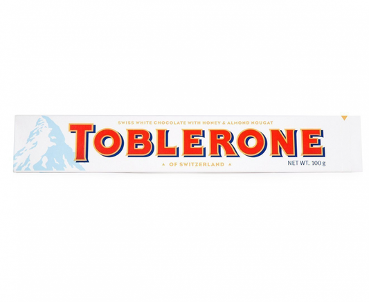 CHOCOLATE TOBLERONE WHITE BAR 100 GR