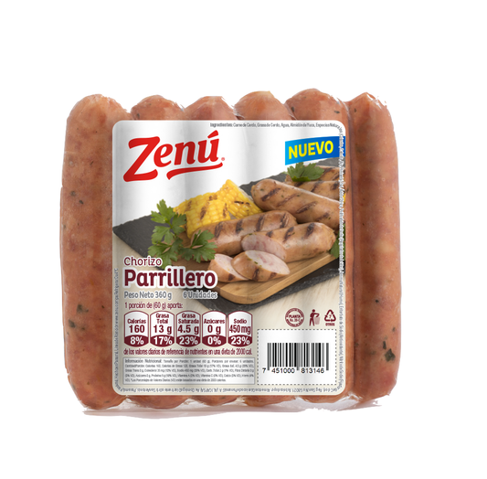 CHORIZO PARRILLERO ZENU 360 G