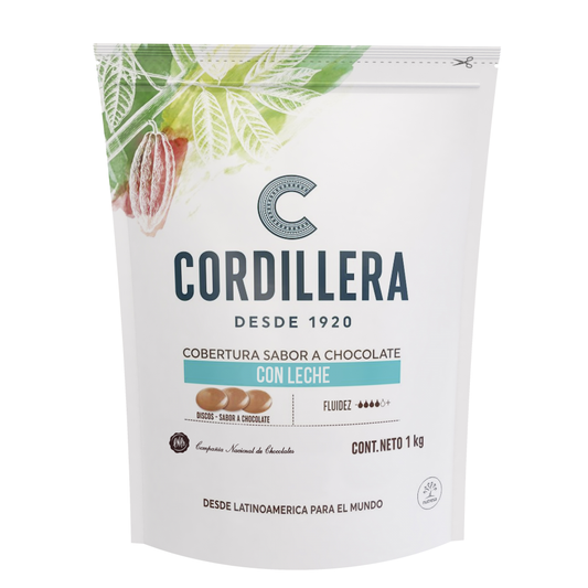 Cobertura sabor a chocolate leche cordillera 1kg