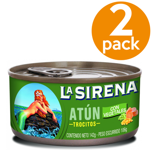 COMBO ATUN LA SIRENA CON VEGETALES 142 GR 2 PACK